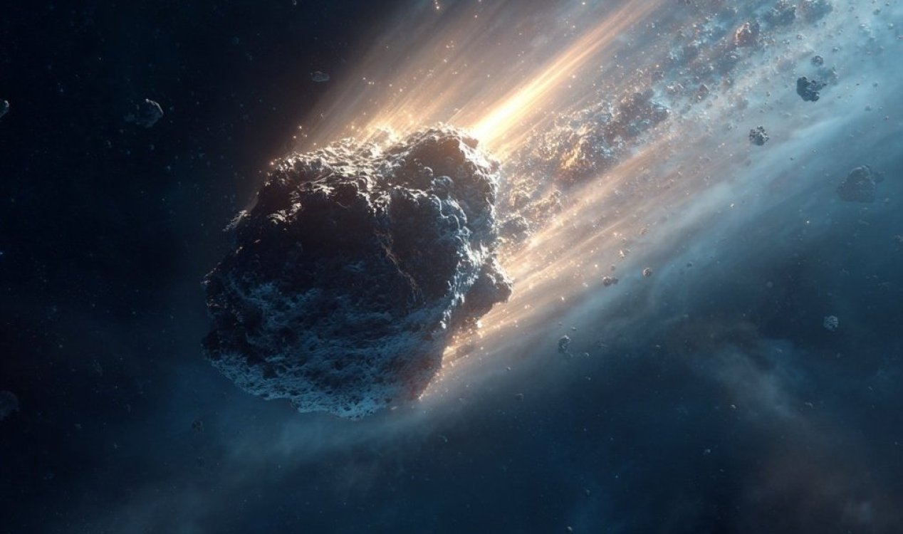 An asteroid passing close to Earth