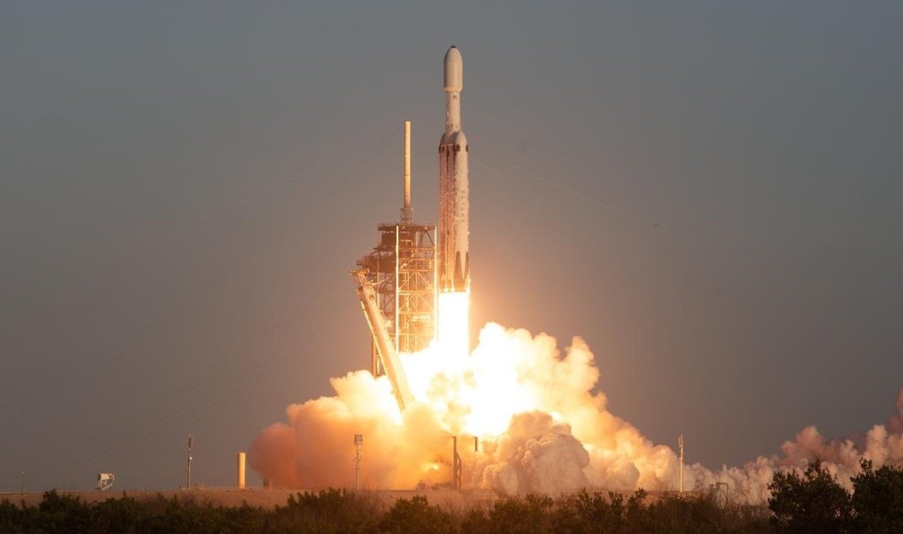 Rocket carrying the Nancy Grace Roman Space Telescope lifting off